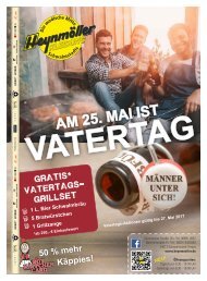 Am 25. Mai ist Vatertag! 