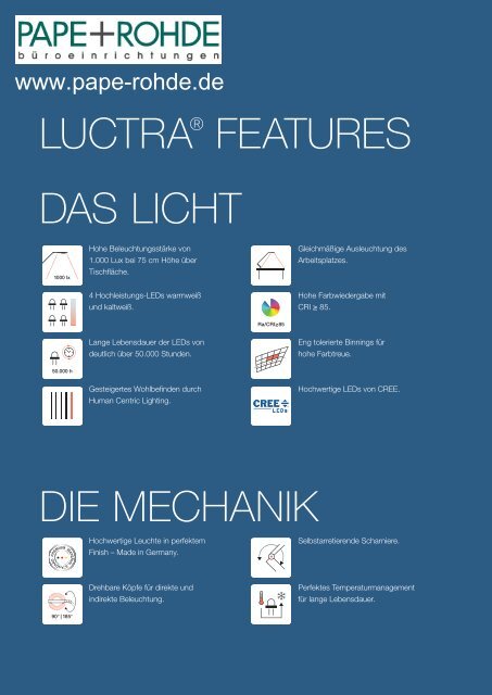 LUCTRA LINEAR TABLE – LED Schreibtischlampen von DURABLE