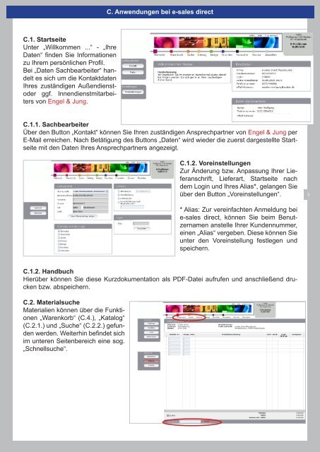 Zum Handbuch e-sales direct - Engel & Jung