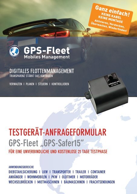 Testgerätantrag GPS-Safer15