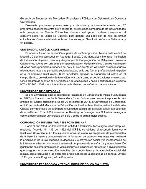 Perfil de IES participantes