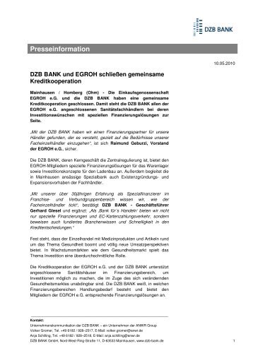 Presseinformation - DZB Die Zentralregulierungsbank GmbH