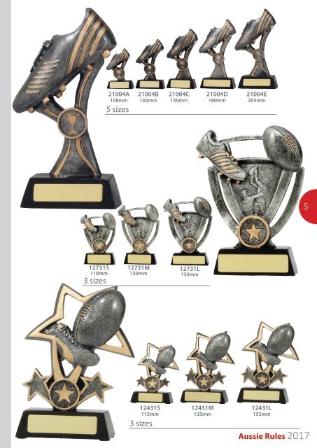 2017 Aussie Rules Trophies For Distinction