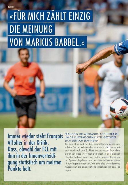 FC LUZERN MATCHZYTIG N°16 16/17 (RSL 33)