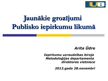 Jaunākie grozījumi Publisko iepirkumu likumā