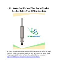 Get VectorRod Carbon Fiber Rod at Market Leading Prices from Lifting Solutions