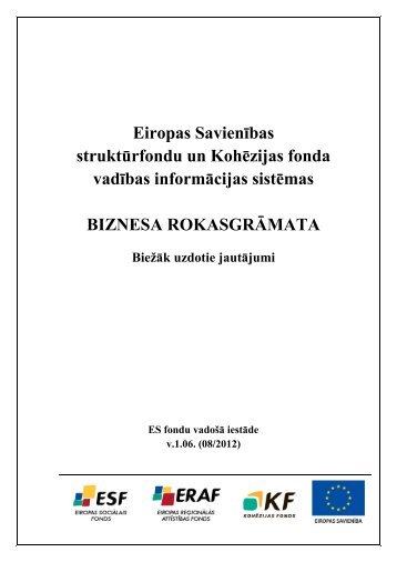 ES SFKF VIS Biznesa rokasgrāmata - ES fondi