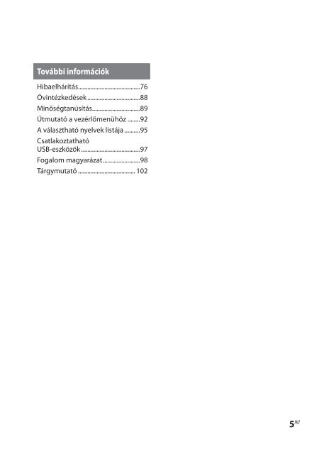 Sony CMT-DH30 - CMT-DH30 Consignes d&rsquo;utilisation Hongrois