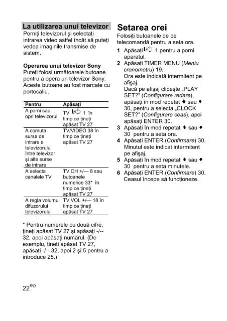 Sony CMT-DH30 - CMT-DH30 Mode d'emploi Roumain