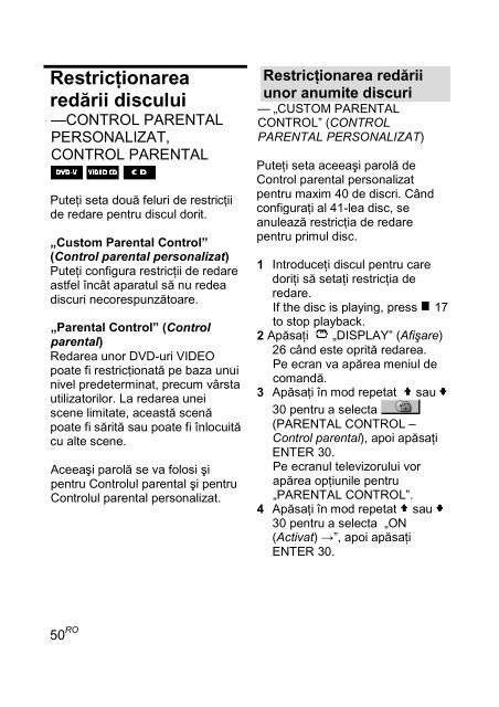 Sony CMT-DH30 - CMT-DH30 Mode d'emploi Roumain