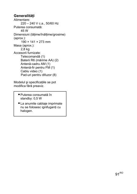 Sony CMT-DH30 - CMT-DH30 Mode d'emploi Roumain