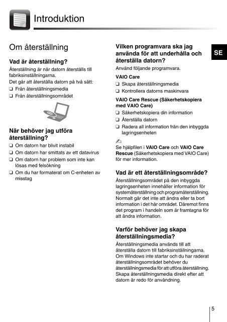 Sony VPCEB3M1R - VPCEB3M1R Guide de d&eacute;pannage Su&eacute;dois