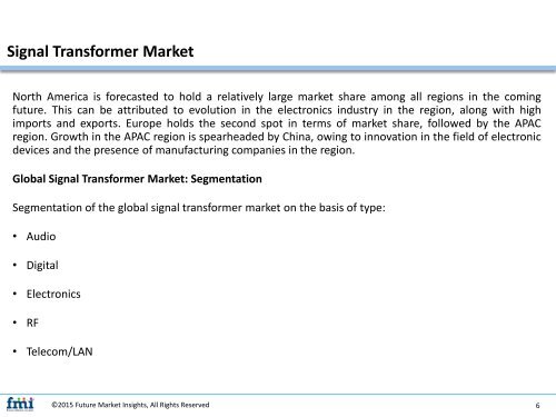 Signal Transformer Market