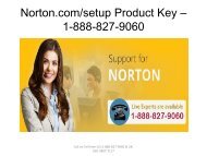 Norton.comsetup Product Key – 1-888-827-9060
