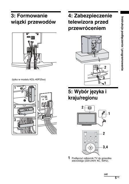 Sony KDL-26P2520 - KDL-26P2520 Istruzioni per l'uso Polacco