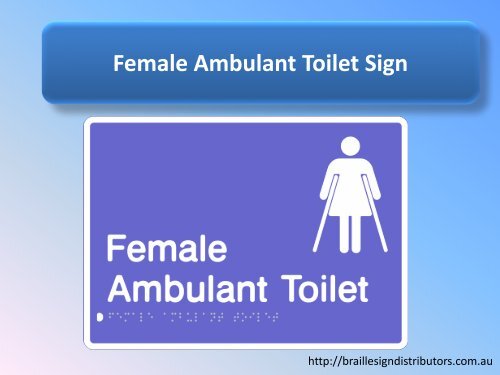 Female Ambulant Toilet Sign - Braille Sign Distributors