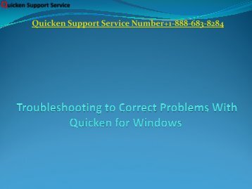 Troubleshooting to Correct Problems With Quicken for Windows