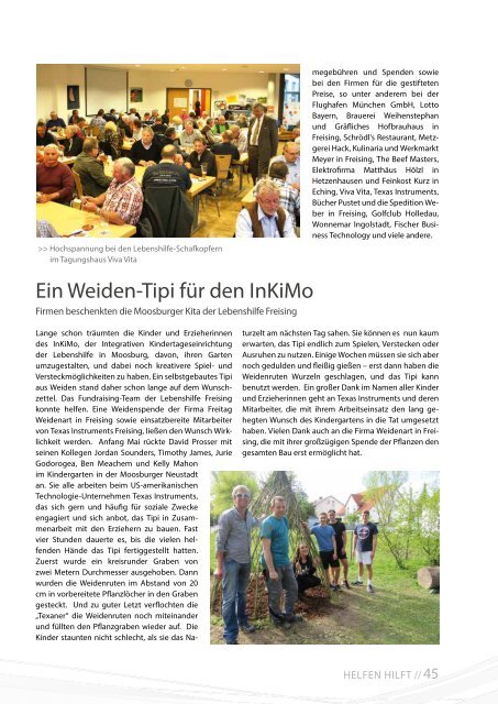 2017 MAI / LEBENSHILFE FREISING / TAUSENDFÜSSLER-MAGAZIN