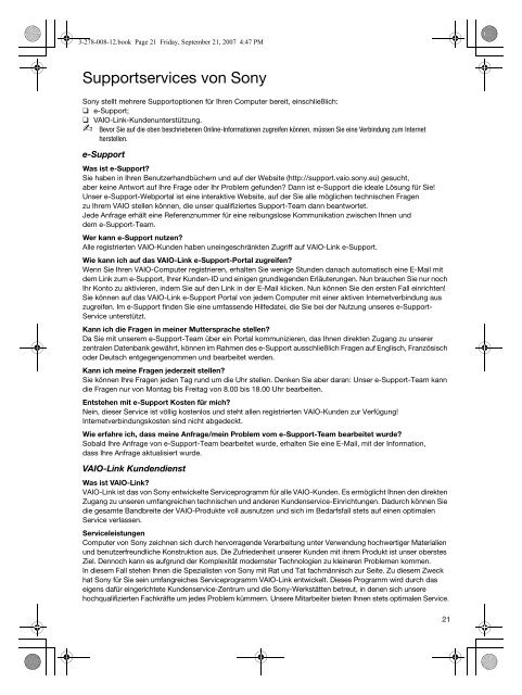 Sony VGN-TZ2RMN - VGN-TZ2RMN Documents de garantie Allemand