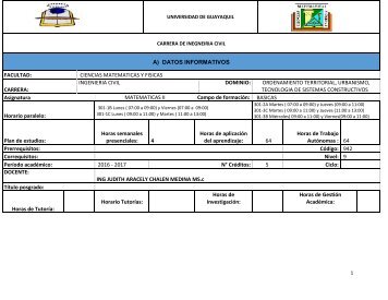 SILABO DEPURACION DE AGUAS RESIDUALES -2017