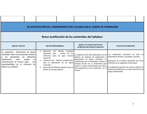 SILABO DEPURACION DE AGUAS RESIDUALES -2017