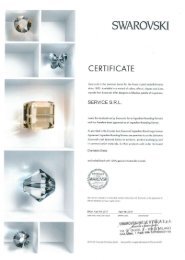 CERTIFICATE SWAROVSKI