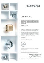 CERTIFICATO SWAROVSKI 