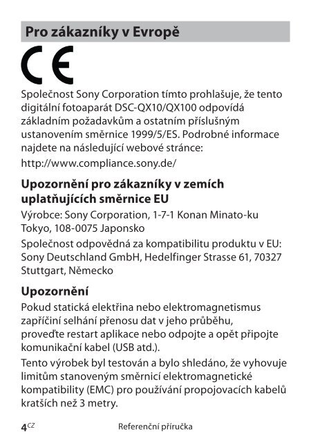 Sony DSC-QX10 - DSC-QX10 Mode d'emploi Slovaque