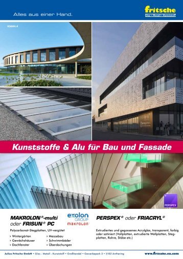 Kunststoffe und Aluminium für Bau und Fassade