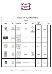 PRICE LIST AI 2017 18 cHARLOTTE'S DRESS