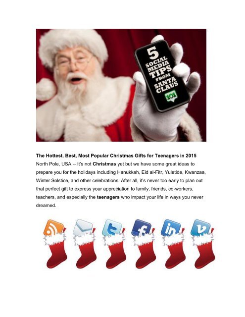 hot teenage gifts 2015