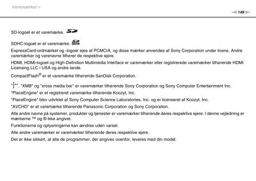 Sony VPCEE3M1E - VPCEE3M1E Mode d'emploi Danois