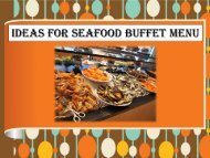 Ideas for Seafood Buffet Menu