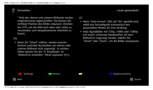 Sony KDL-52V5810 - KDL-52V5810 Consignes d&rsquo;utilisation Allemand