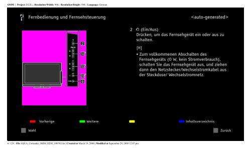 Sony KDL-52V5810 - KDL-52V5810 Consignes d&rsquo;utilisation Allemand