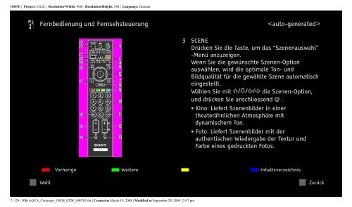 Sony KDL-52V5810 - KDL-52V5810 Consignes d&rsquo;utilisation Allemand