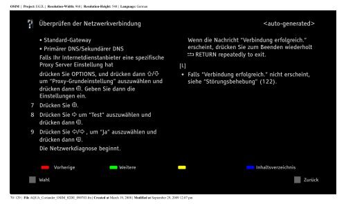 Sony KDL-52V5810 - KDL-52V5810 Consignes d&rsquo;utilisation Allemand