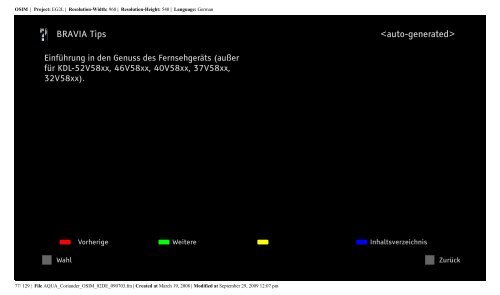 Sony KDL-52V5810 - KDL-52V5810 Consignes d&rsquo;utilisation Allemand