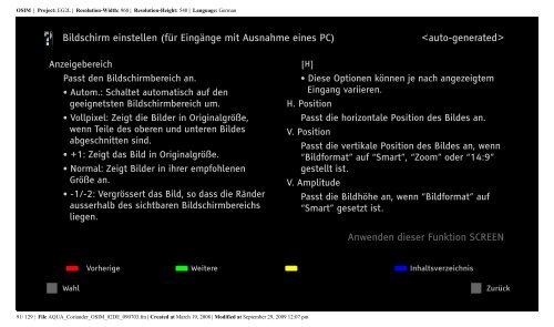 Sony KDL-52V5810 - KDL-52V5810 Consignes d&rsquo;utilisation Allemand