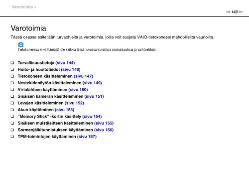 Sony VPCSB4N9E - VPCSB4N9E Consignes d&rsquo;utilisation Finlandais