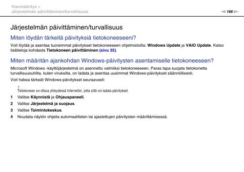 Sony VPCSB4N9E - VPCSB4N9E Consignes d&rsquo;utilisation Finlandais