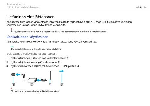 Sony VPCSB4N9E - VPCSB4N9E Consignes d&rsquo;utilisation Finlandais