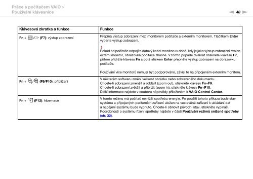 Sony VPCSB4N9E - VPCSB4N9E Mode d'emploi Tch&egrave;que