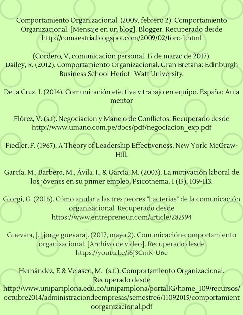 Revista Comportamiento Organizacional