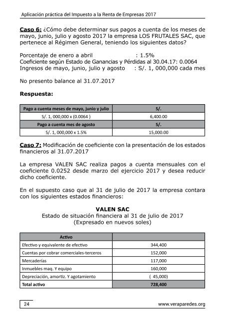 Aplicación práctica del Impuesto a la Renta de Empresas 2017