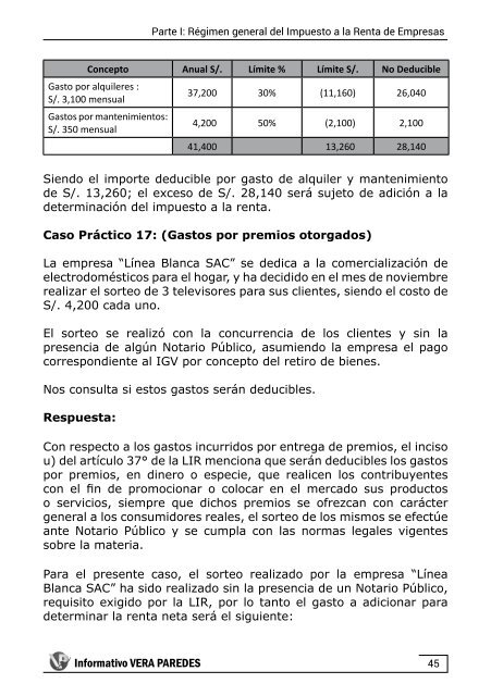 Aplicación práctica del Impuesto a la Renta de Empresas 2017