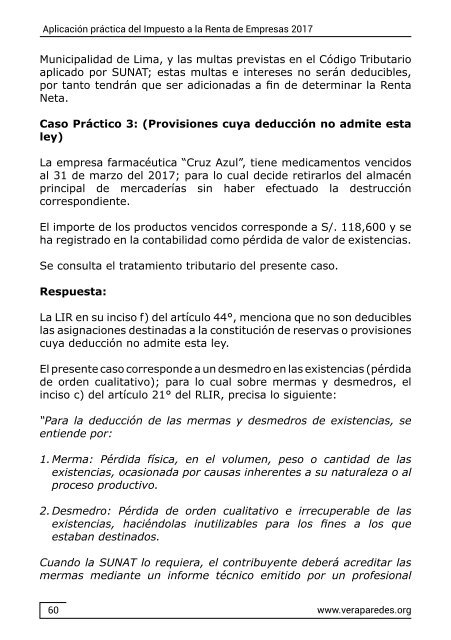 Aplicación práctica del Impuesto a la Renta de Empresas 2017