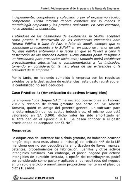 Aplicación práctica del Impuesto a la Renta de Empresas 2017