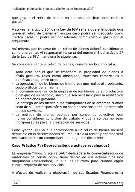 Aplicación práctica del Impuesto a la Renta de Empresas 2017