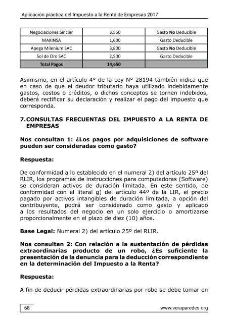 Aplicación práctica del Impuesto a la Renta de Empresas 2017